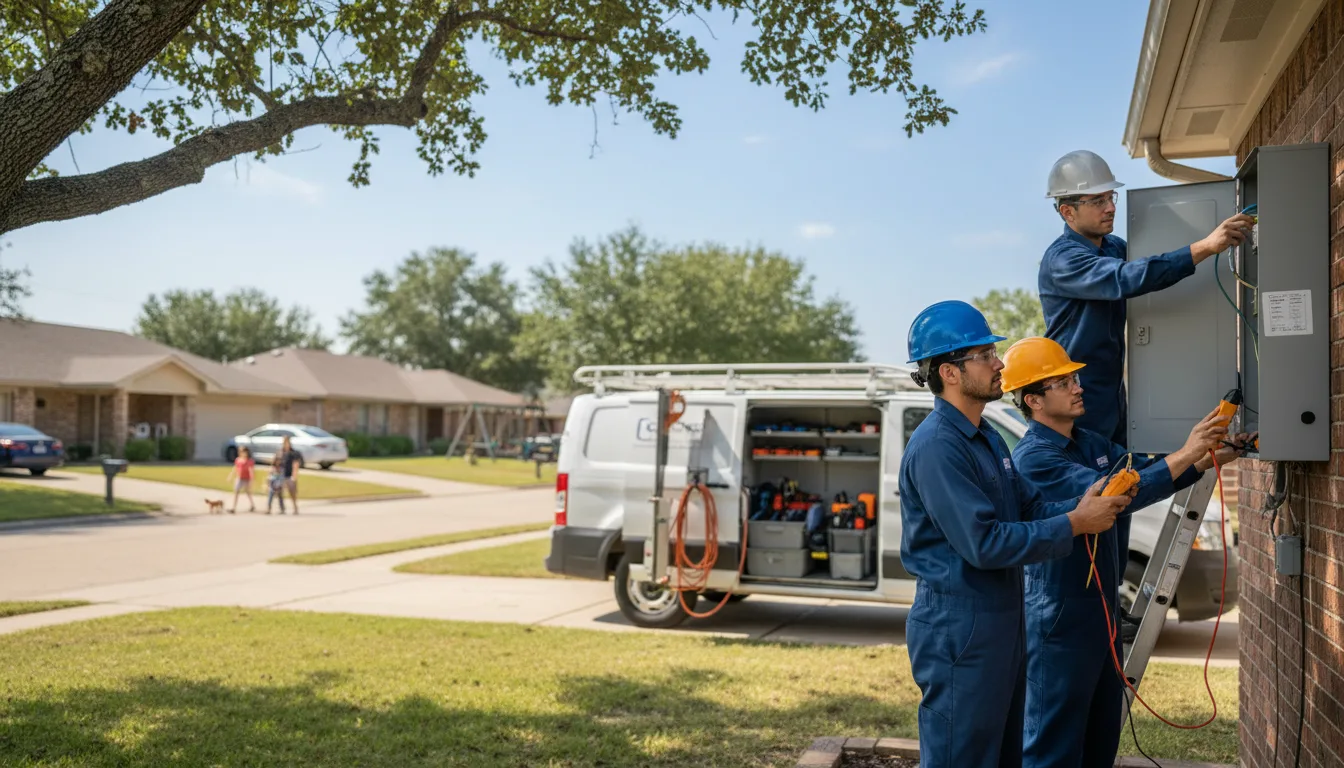 Certified electrician providing emergency electrical services in El Campo, TX